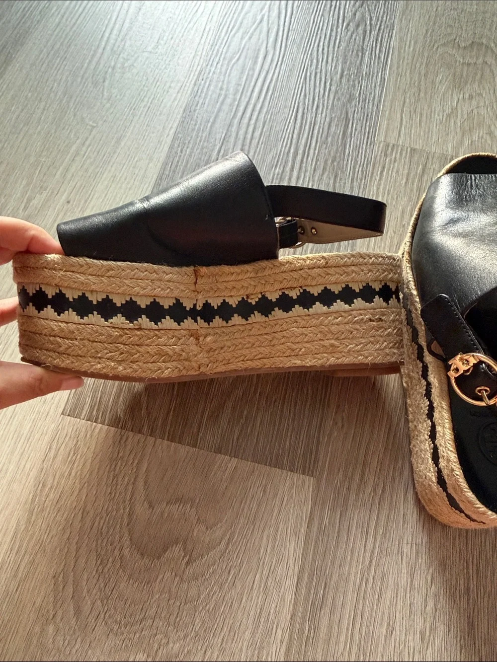 Tory Burch Dandy Leather Espadrilles
